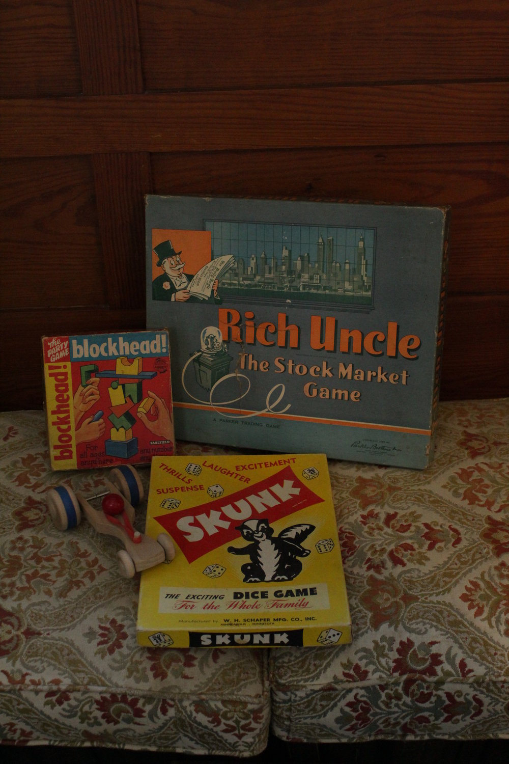 You can find all sorts of great old games at local antique stores, flea markets, or garage sales.